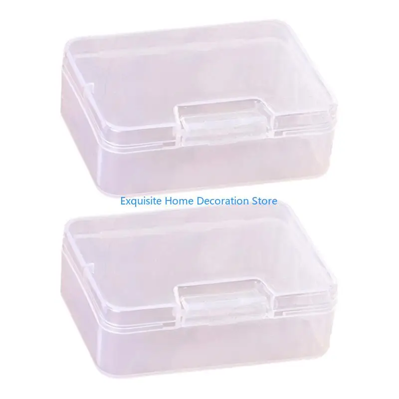 L5bf 2pcs Soluzione archiviazione in plastica portatile con bordi per l'uso quotidiano
