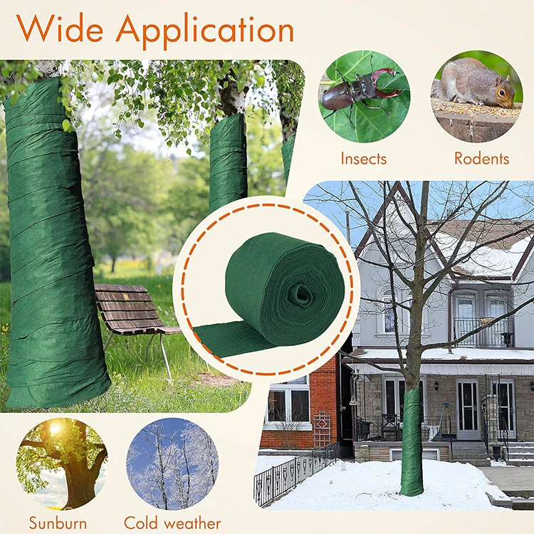 Antifreeze Green Fruit Trees Winter-Proof Trunk Guard Protection Shrub Plants Tree Guard Protector Wrap for Warm Keeping