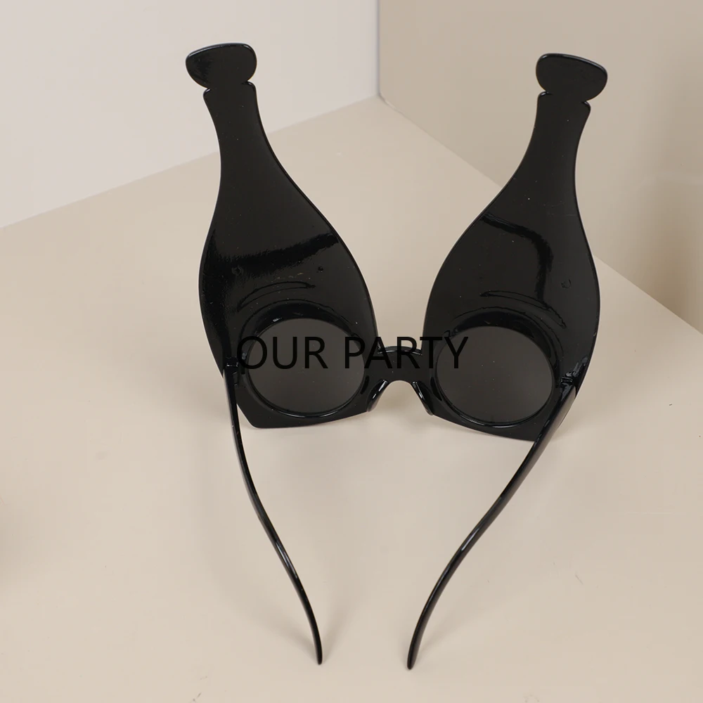1 Stücke Schwarz Let's Party Thema Gläser Champagner Sonnenbrille Foto Requisiten für Junge Mädchen Geburtstag Hochzeit Neujahr Party Dekoration – Detail 5