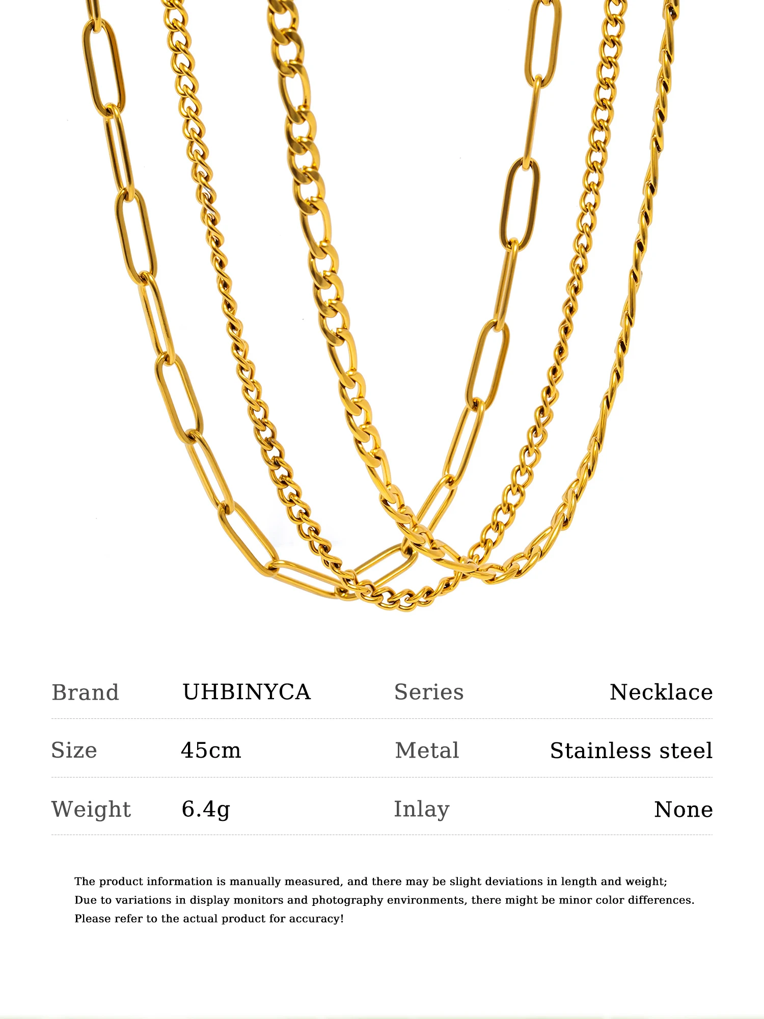 Pendant Chain 40cm-60cm- Create Personalized Necklace, Hypoallergenic Waterproof Stainless Steel Necklace for Women Everyday