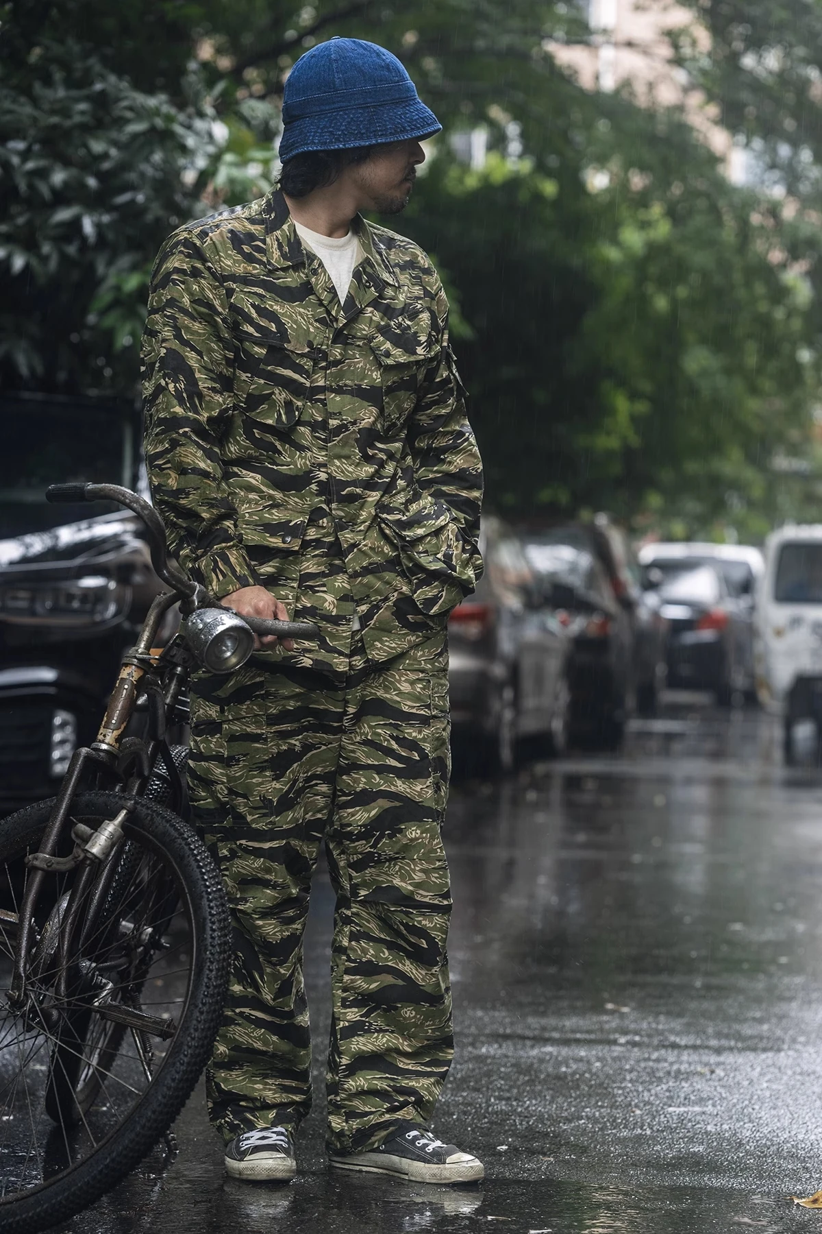 Non Stock JWD Pattern Tiger Stripe Camo Jacket Vietnam War Ripstop Tropical Combat Uniform