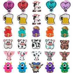 5/10Pcs New Cartoon Silicone Beads Mini Animal Focus Beads For Jewelry Making DIY Pacifier Chain Bracelet Accessories