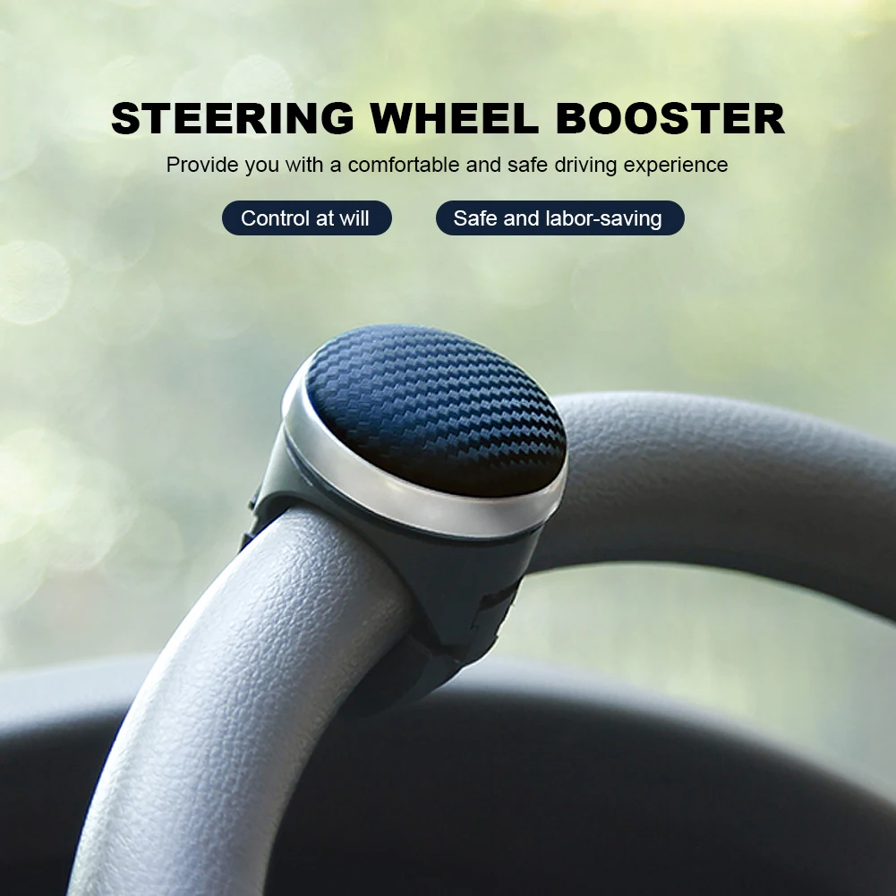 Car Steering Wheel Knob Slicone Wheel Spinner Rotating Ball Shaped Bearing Power Handle One Hand Steering Boost Automobile Parts