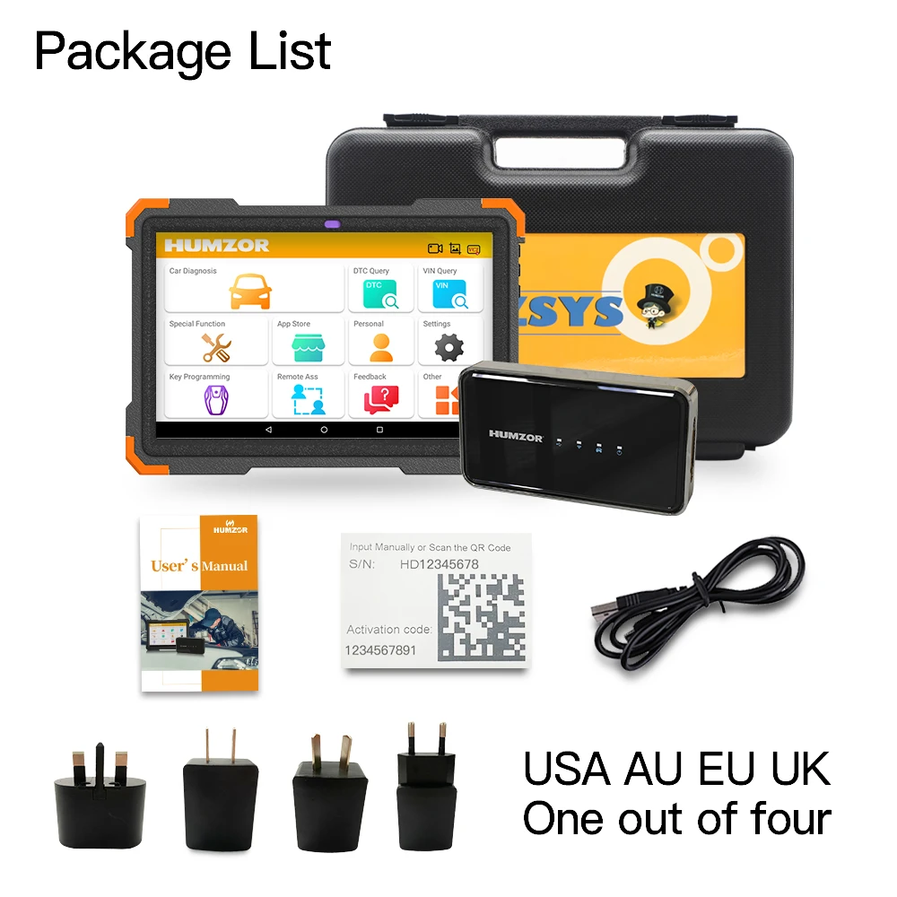 Auto Diagnostic Tool HUMZOR NS366S OBD2 Tablet Scanner Special Functions Full System Diagnosis