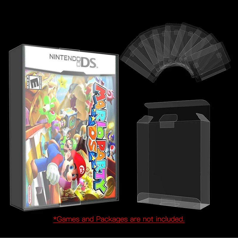 10pcs/Lot NDS Game Case DS Lite Cartridge Storage Box Protector Clear Display Case for Nintendo DS NTSC Collection Protection