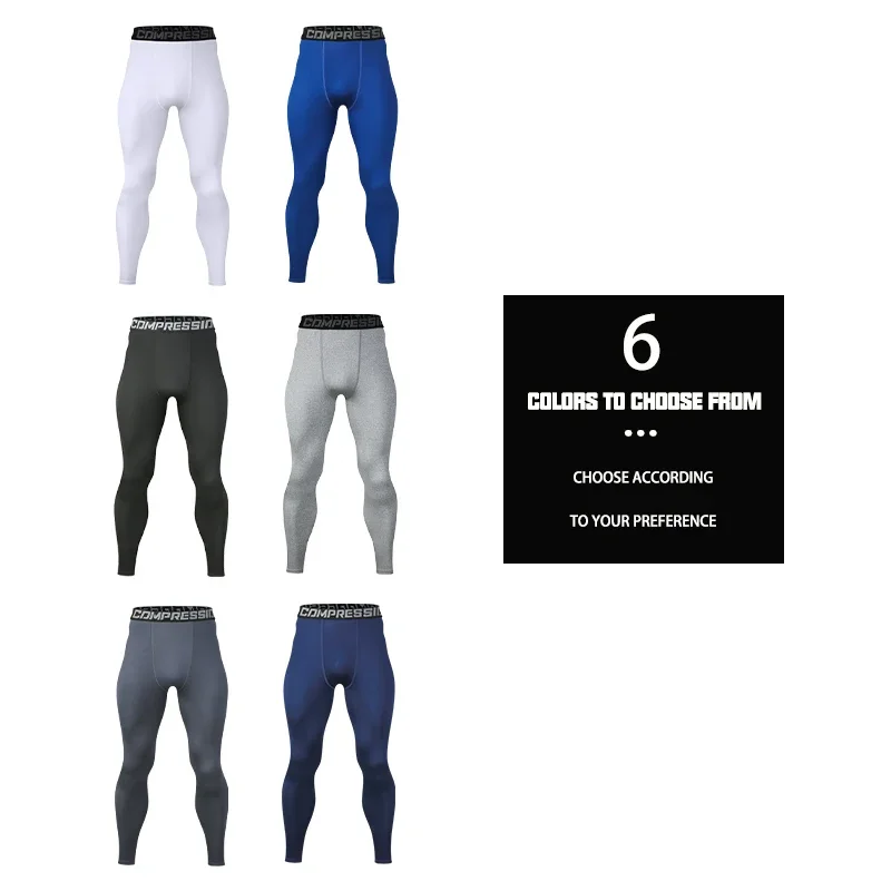 Męskie obcisłe spodnie do koszykówki, długie spodnie do biegania i treningu lekkoatletycznego, elastyczne, oddychające spodnie