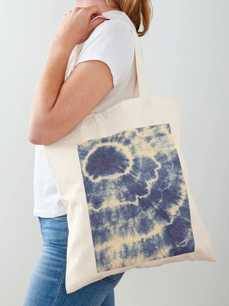 Tie dye Blue Spiral Tote Bag eco pack Shopper cloth bag woman