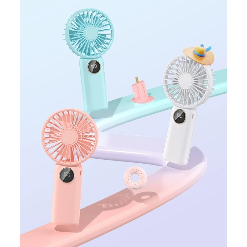 1200mAh Mini Handheld Fan Portable Fan for BBQ Gym Office Room Traveling