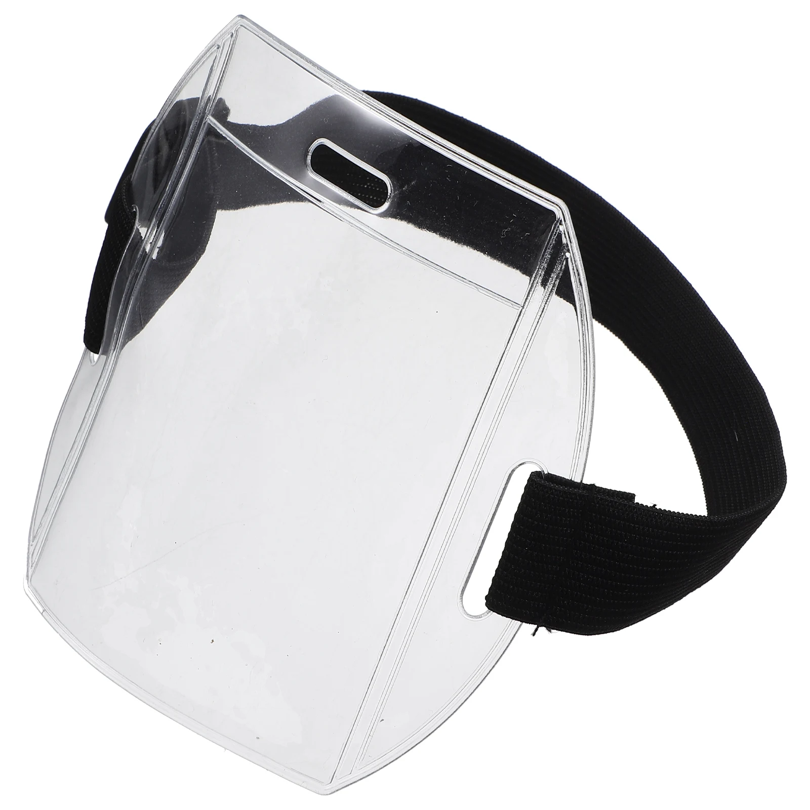 

2 Pcs Arm Badge Holder Adjustable Armband Security ID Card Cards Protective Cover Protector Pvc