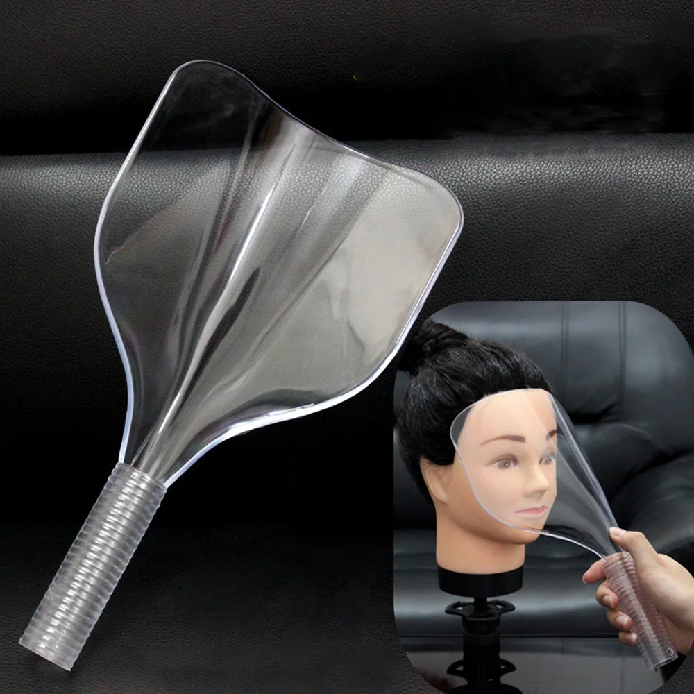Transparent Hair Cutting Face Shield Clear Visor Blocks Hair Not Sight Reusable Salon Hairdressing Tool for Barbers Stylists