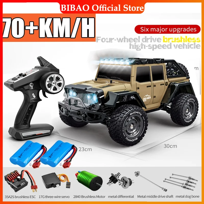 

ZWN 1:16 4x4 Off Road Rc Car 4WD Brushless Remote Control Truck 70KM/H or 50km/h High Speed Drift Cars Vs Wltoys 124016 Toys