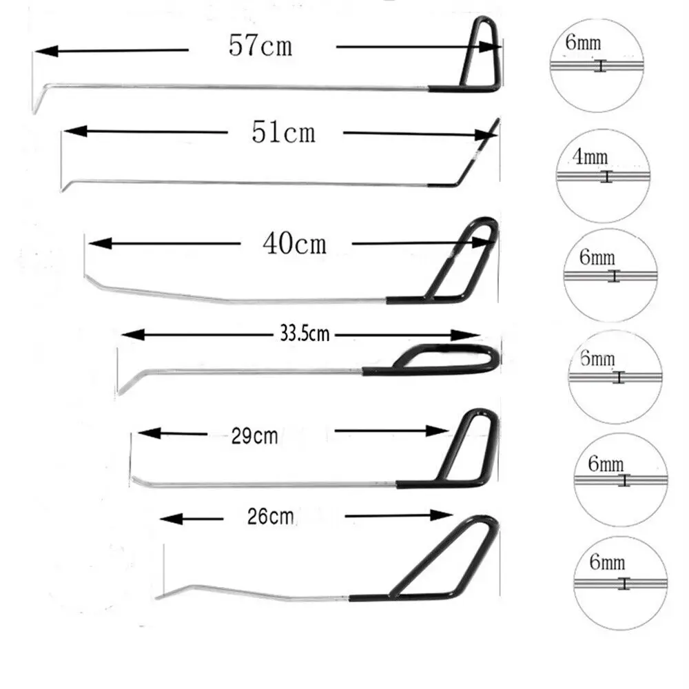 Furuix  Paintless Dent Repair Tool Automotive Dent Repair Tools Crowbar Push Rod Hooks