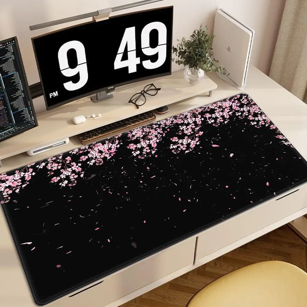

Mouse Pad Landscape Sakura Large Deskmat Laptop Computer Accessories Mousepad Carpets Rubber Anti slip Mousepad Kawaii Playmat