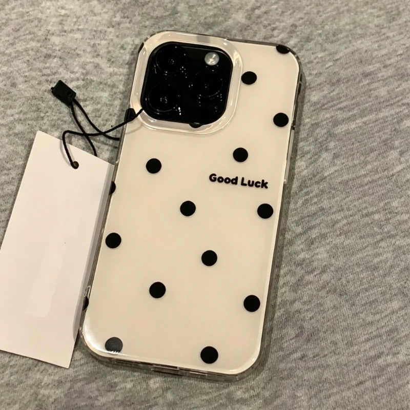 Modische Schwarze Polka-Dot Ha – Phone Cases Polka Dot Bewertung und Preis
