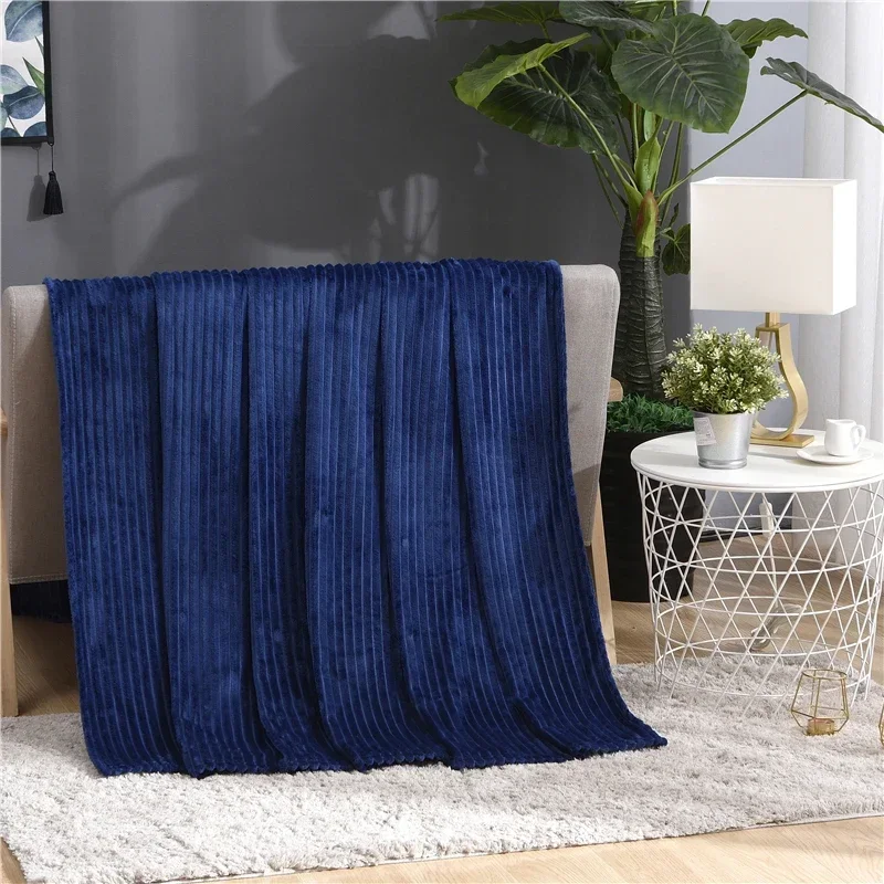 200x230cm Autumn Winter Simple Fleece Blanket Warm Thickened Coral Fleece Blanket Bed Sofa Cover Bedspread Blankets Одеяло Manta