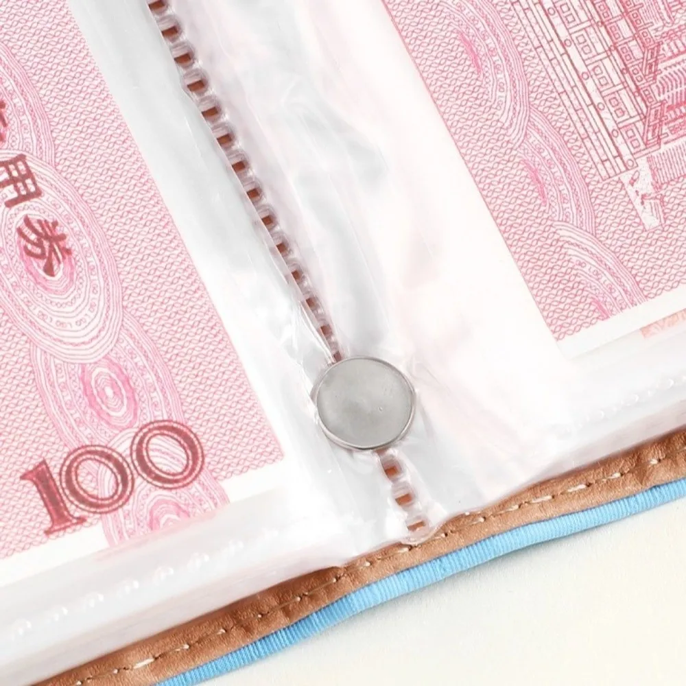 كتاب إيداع ثابت مقاوم للماء، منظم فواتير الميزانية متعدد الجيوب، يوفر المال مع قفل بكلمة مرور #4