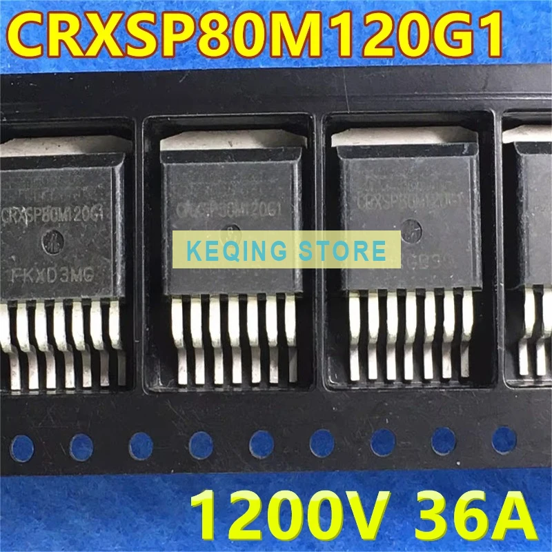 10PCS Used+Not NEW+Send after Measure CRXSP80M20G1 silicon carbide field effect 1200V 36A patch TO263-7