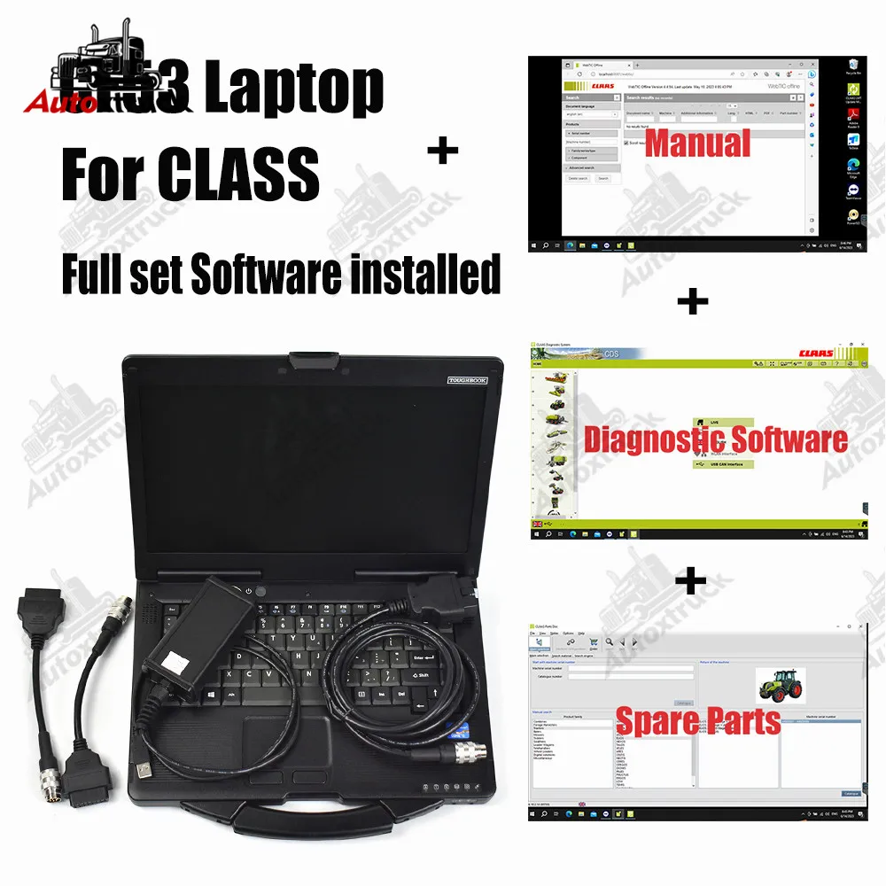 

FOR CLAAS CDS CANBUS MetaDiag CF53 Laptop CLASS agriculture construction truck tractor diagnostic scanner tool