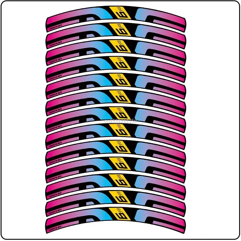 M9 Mountain Wheel Group Sticker Waterproof Sunscreen Sticker Modified Sticker Rim Sticker Color Change Sticker Bicycle Sticker