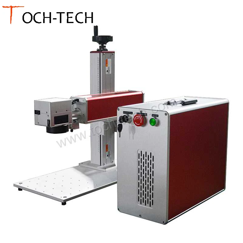 30W 50W 60W 100W JPT เครื่องประดับโลหะโลหะไฟเบอร์เลเซอร์ตัดเครื่องขายโรตารี่ Lightburn EZCAD ซอฟต์แวร์