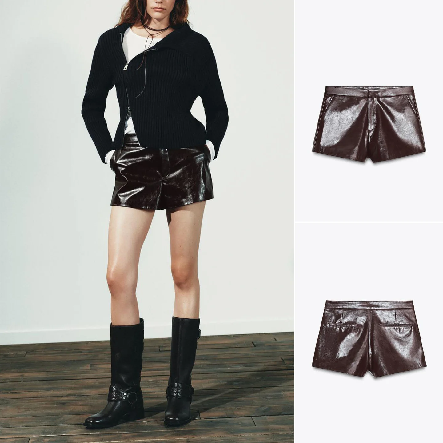 Pantalon ort taille haute en cuir PU, avec simple ket, Cool et Ele Sle, Design Faion pour femmes, Collection d'automne