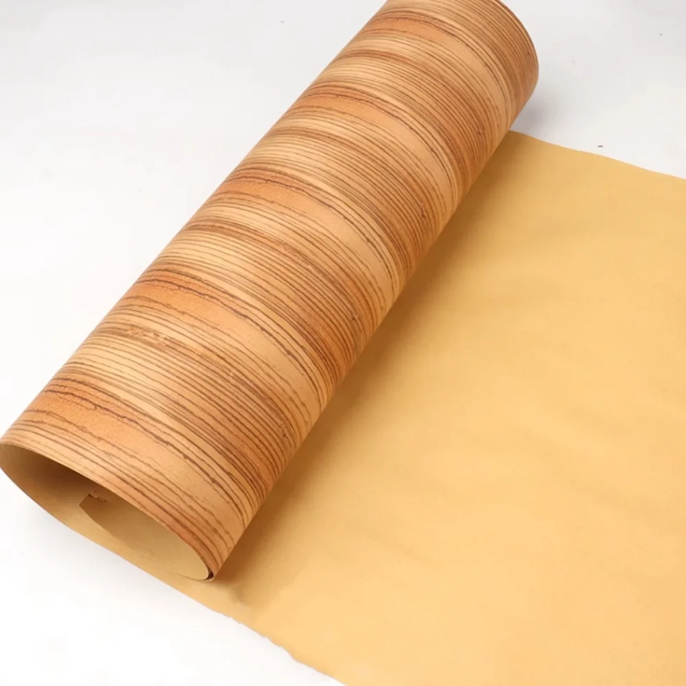 

Hand-veneered natural logs and zebra straight Wood Veneer L: 2.5m×580mmx0.25mm