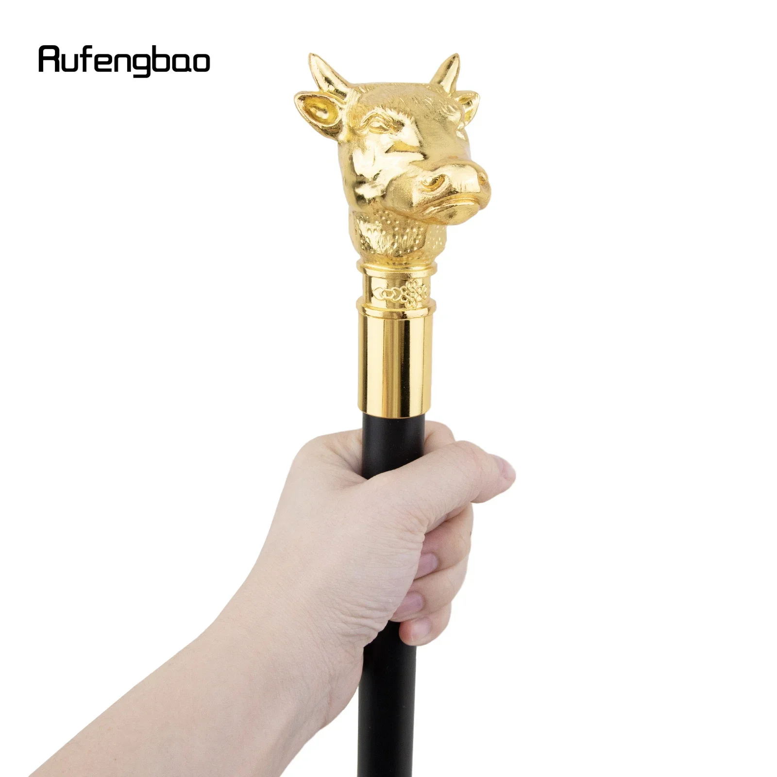 Golden Bull Bovini Gentiluomo Toro Bastone da passeggio Bastone da passeggio alla moda Gentleman Crosier Steampunk e tutti i giorni 93 cm