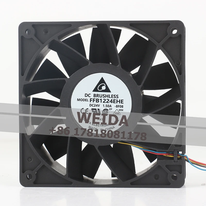 Delta 24V 1.50A 12038 Double Ball High air Volume 12CM Violent Inverter 120x120x38MM FFB1224EHE-8F08 Cooling Fan