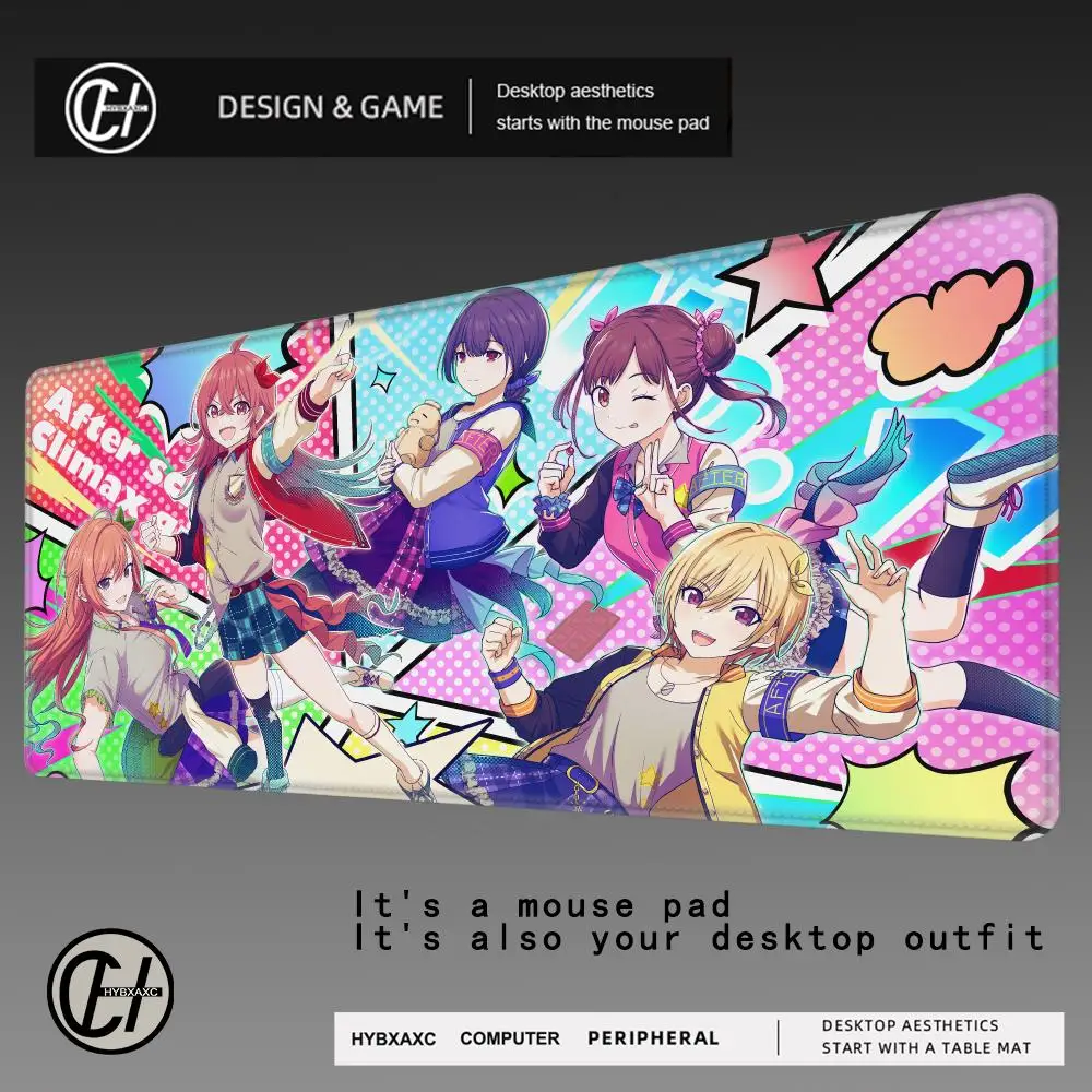 Virtual Idol Rubber Mouse Mat Vtuber Anime HD Priting Playmat Office Game Creative Black And White Desk Mat