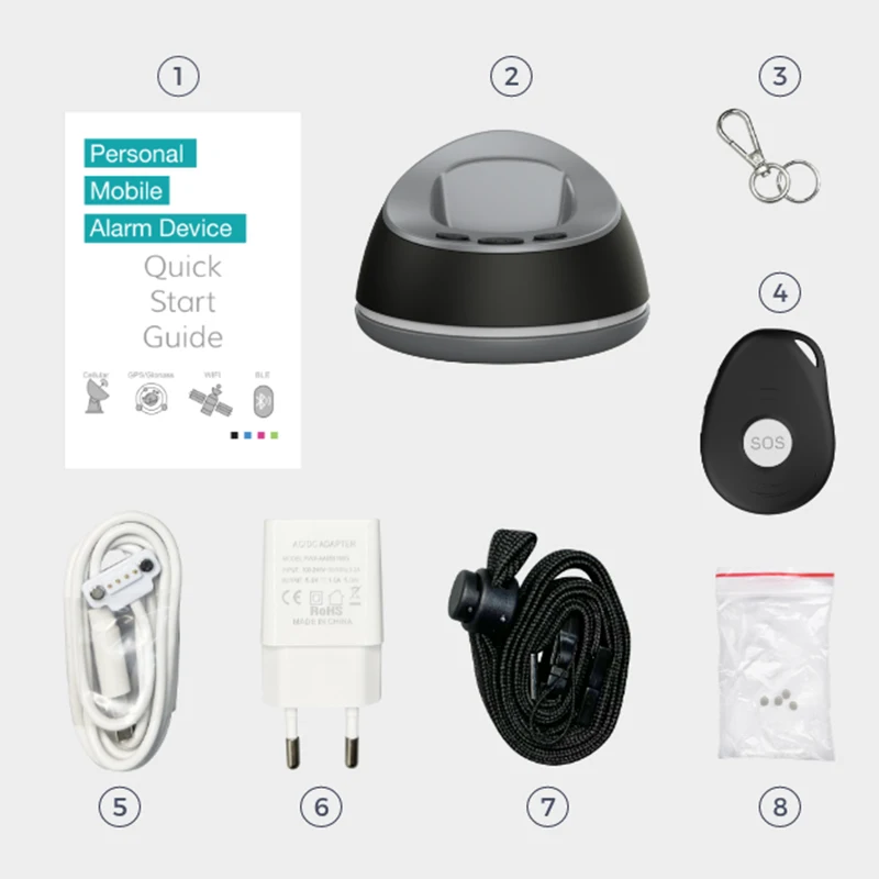 

Eview MADE Elderly Monitoring Geo Safe Zone Alarm 4G GPS Tracking Device With Wristband For Health Clinic