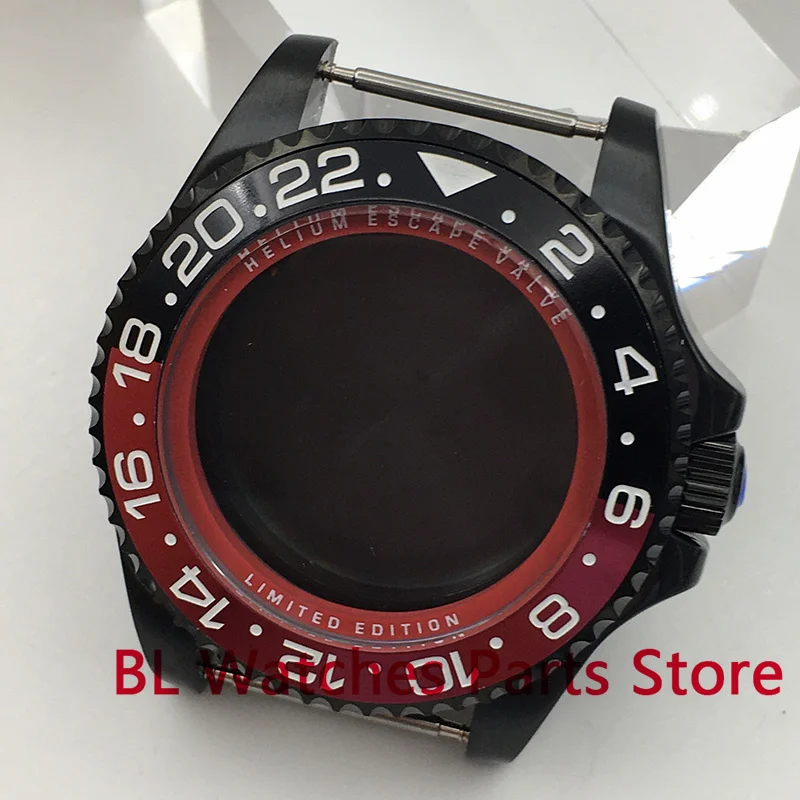 BLIGER 43mm Watch Case With Chapter Ring Sapphire Crystal For NH35NH36 ETA2824 2836 Miyota8205 8215 DG2813 3804 PT5000 Movement