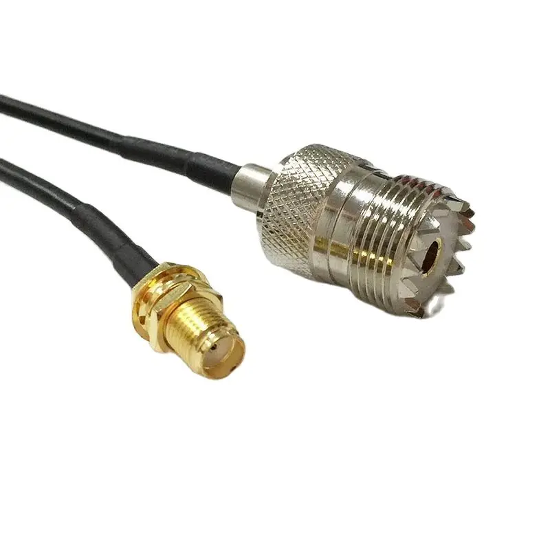 

New SMA Female Jack Nut Male Switch UHF Female SO239 Pigtail Cable RG174 Wholesale 20CM 8" Adapter