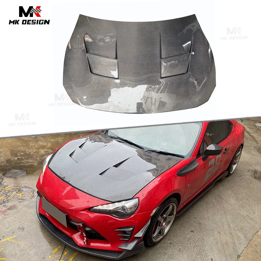 

Carbon Fiber Front Vented Hood for Toyota GT86 86 BRZ ZN6 ZD6 FR-S 2013+ Front Engine Hood Bonnet Cover Car Accessories