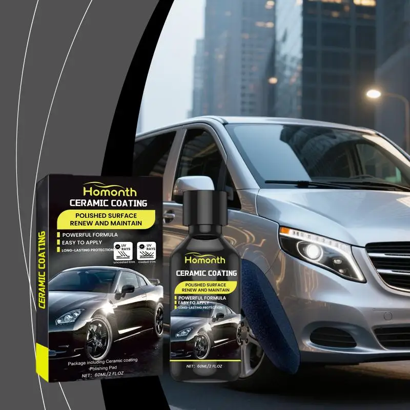 Paint Ceramic Coating 60ml Auto Sealant: Anti-Scratch Agent Cleaner Polish Restorer Men Sedans