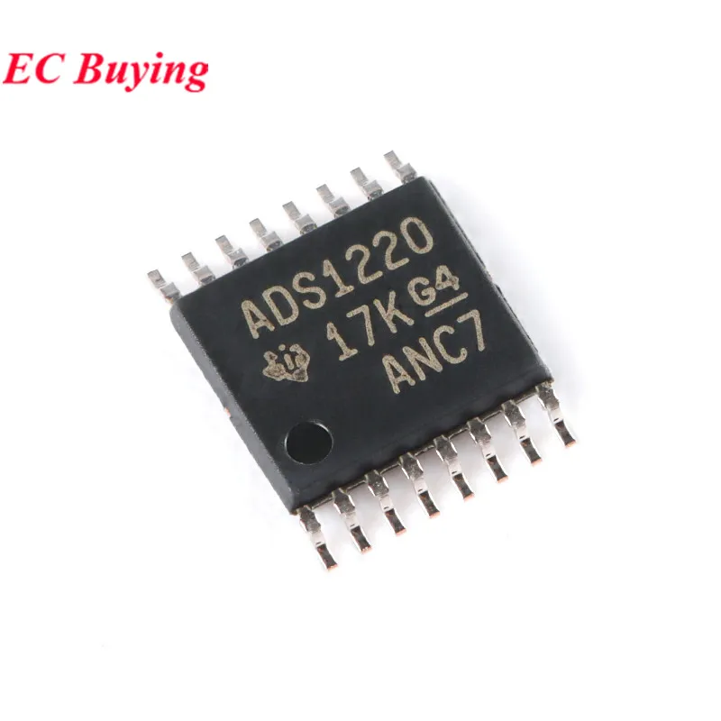 10Pcs/1pc ADS1220 ADS1220IPWR TSSOP-16 24-bit Analog-to-digital Converter Chip IC