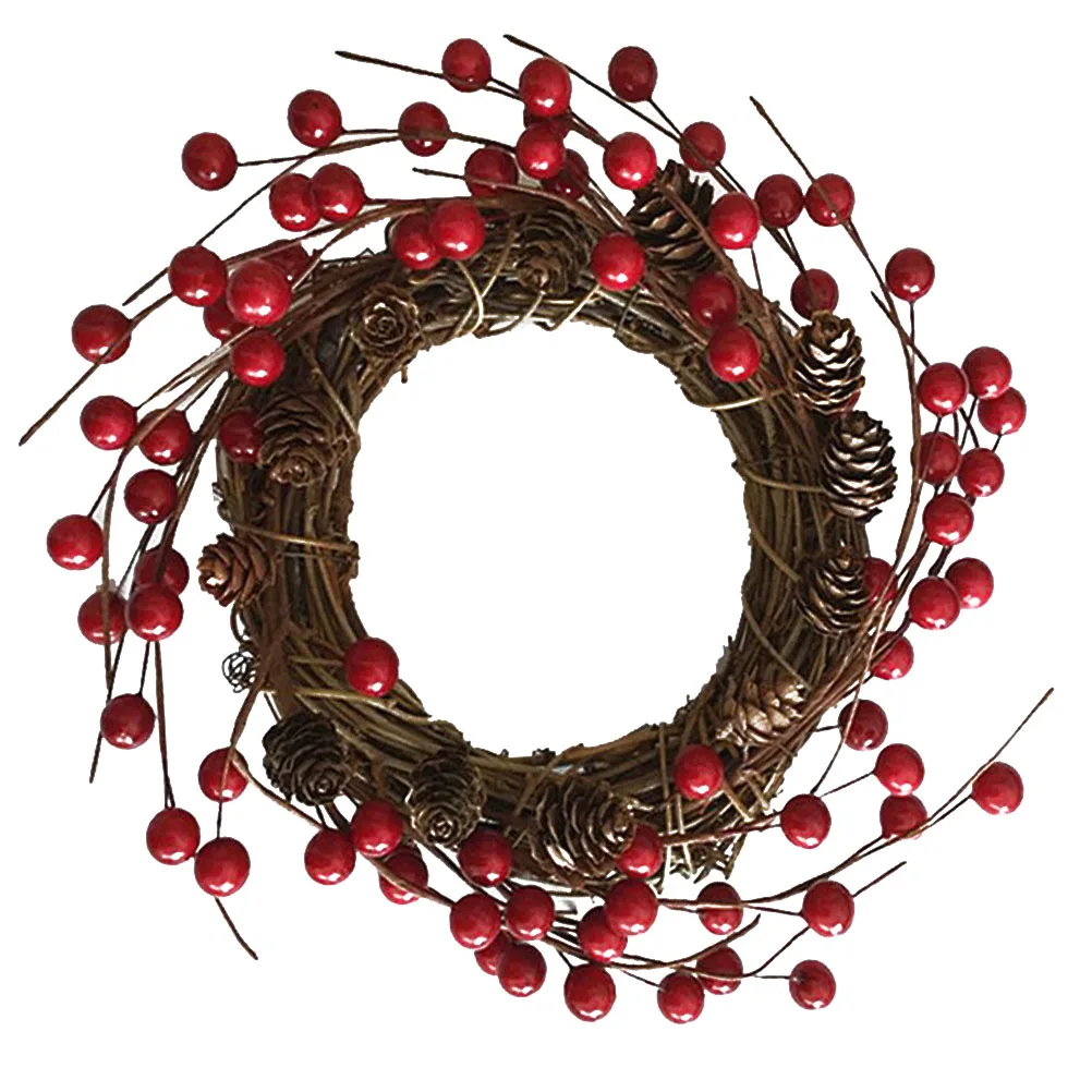 

Artificial Decoration for Home Party Store Simulation Wreath Wedding Christmas Berry Pine Flower Wreath Simulation