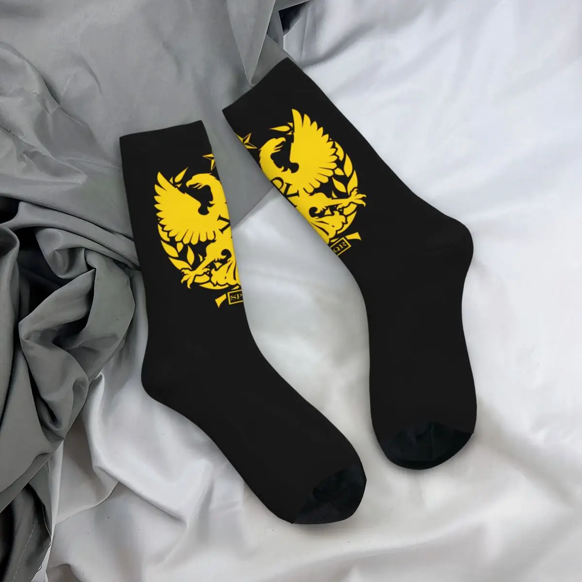 

Fashion Men's Socks Harajuku Byzantine Empire Flag Sock Graphic Women's Sock Spring Summer Autumn Winter