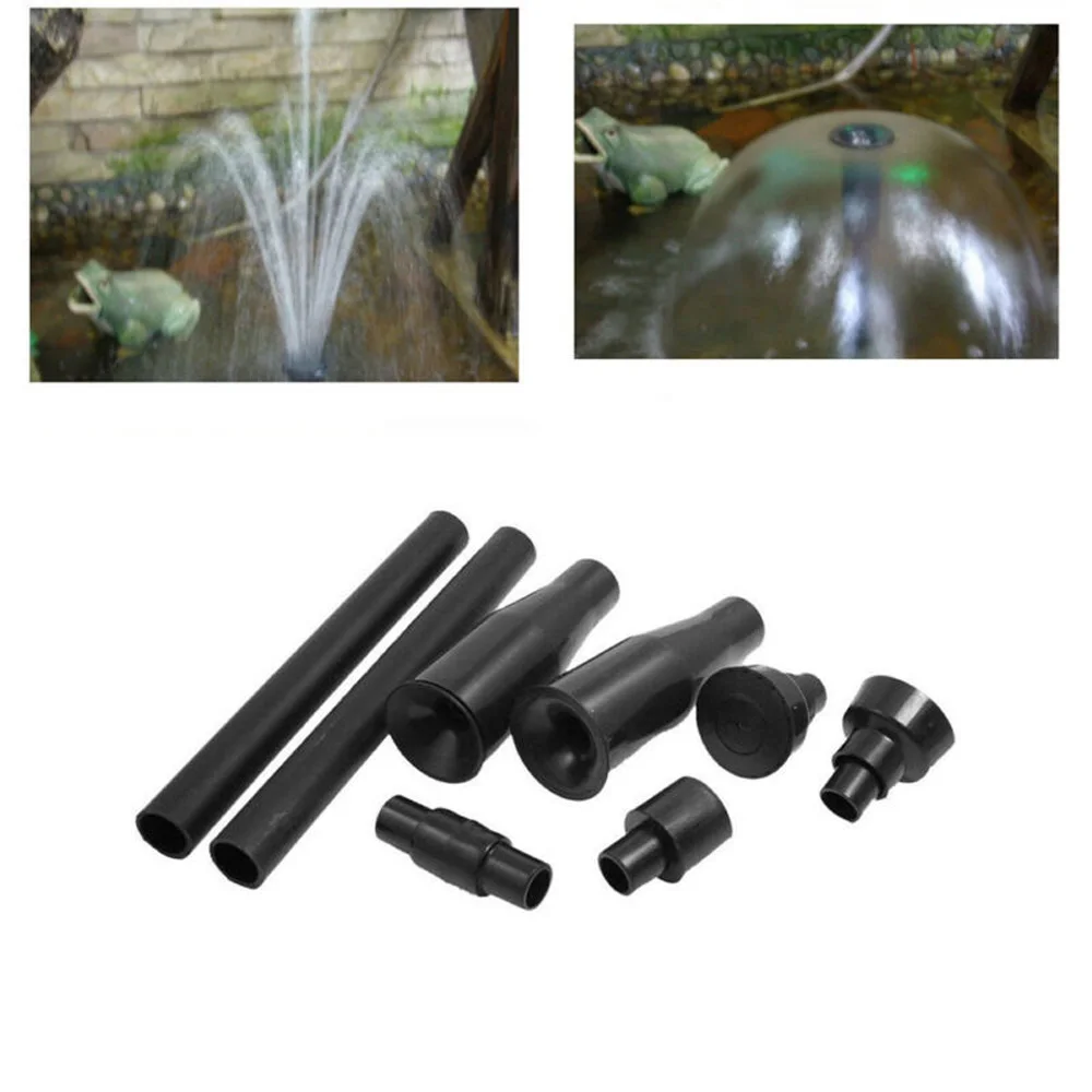 8/9pcs Fountain Pump Nozzle Set Multifunction Plastic Waterfall Garden Spray Heads For Pool Pond Fountain Submersible Pump