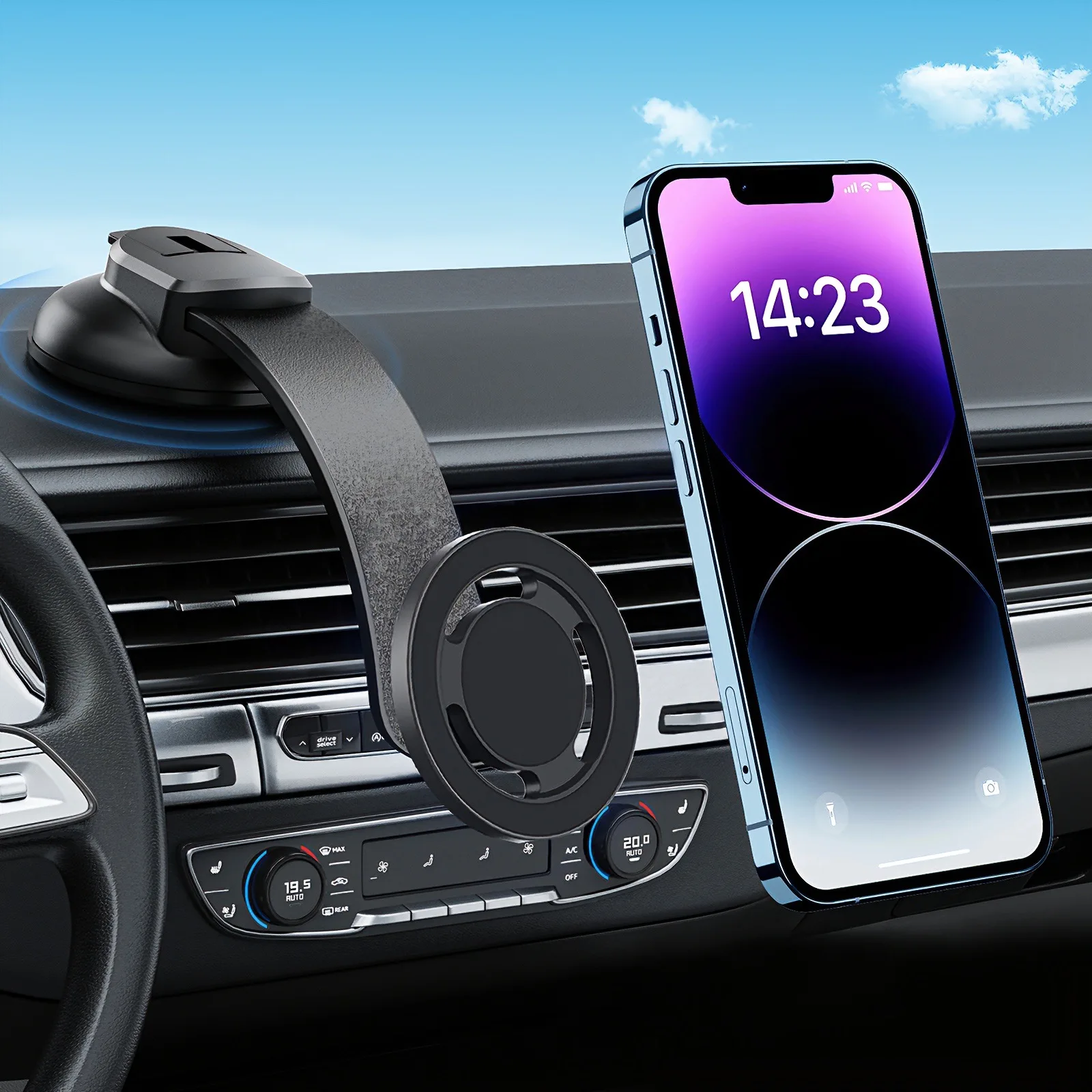 Telescopic Magnetic Car Phone Holder For iPhone 11 Xs Max XR 8 6 Suction Cup Car Dashboard Mount Cell Mobile Phone Holder Stand