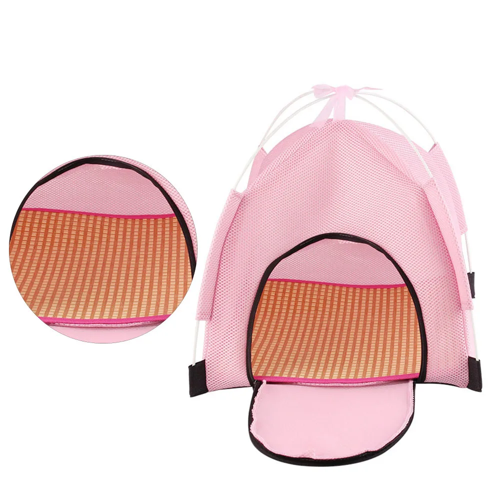 

1Pcs Pet Tent Nest Foldable Portable Outdoor Rain-Proof Small Tent for Cats Dogs Sun Shelter Play Pet Supplies Pink
