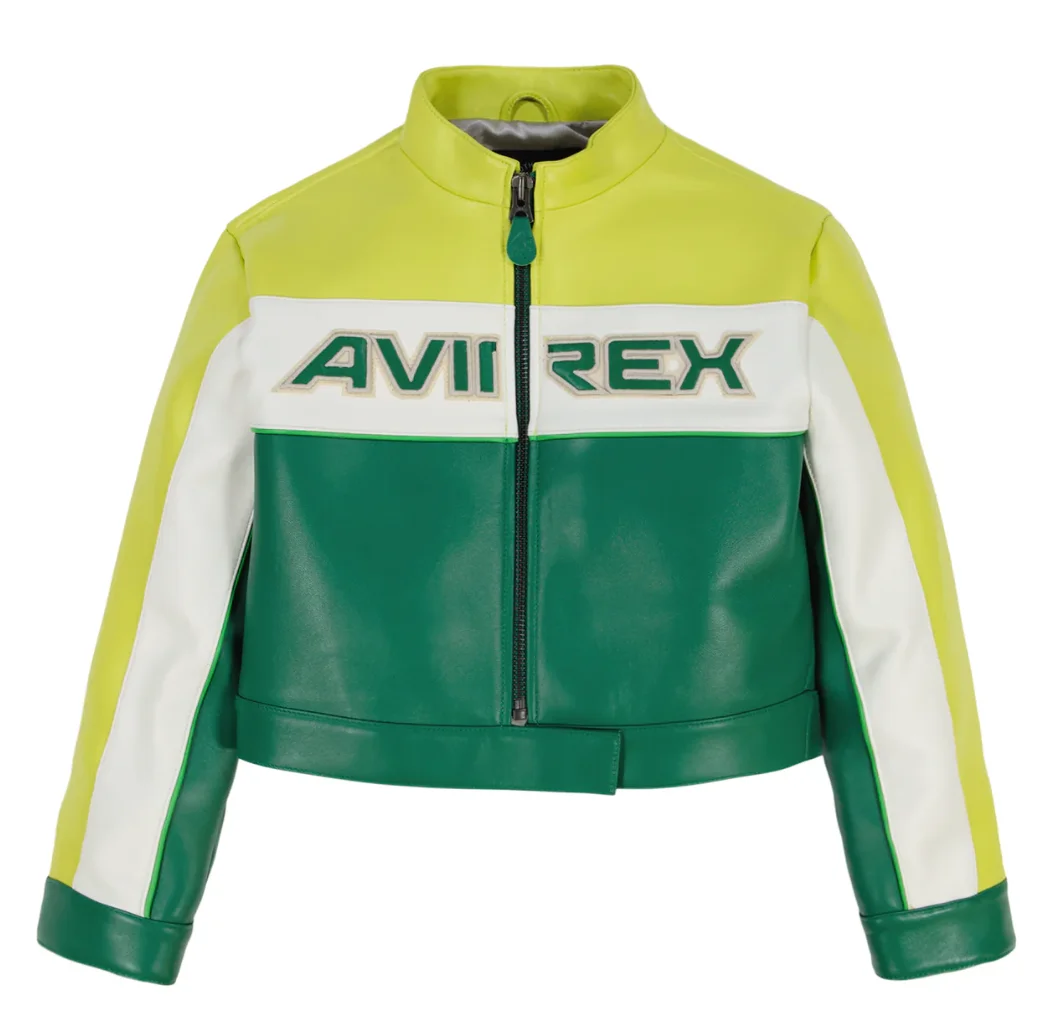 AVIREX 2025 Spring New France Imported Lamb Leather Women's Fashion Sports Casual Genuine Leather Jacket US Size Clothing tops