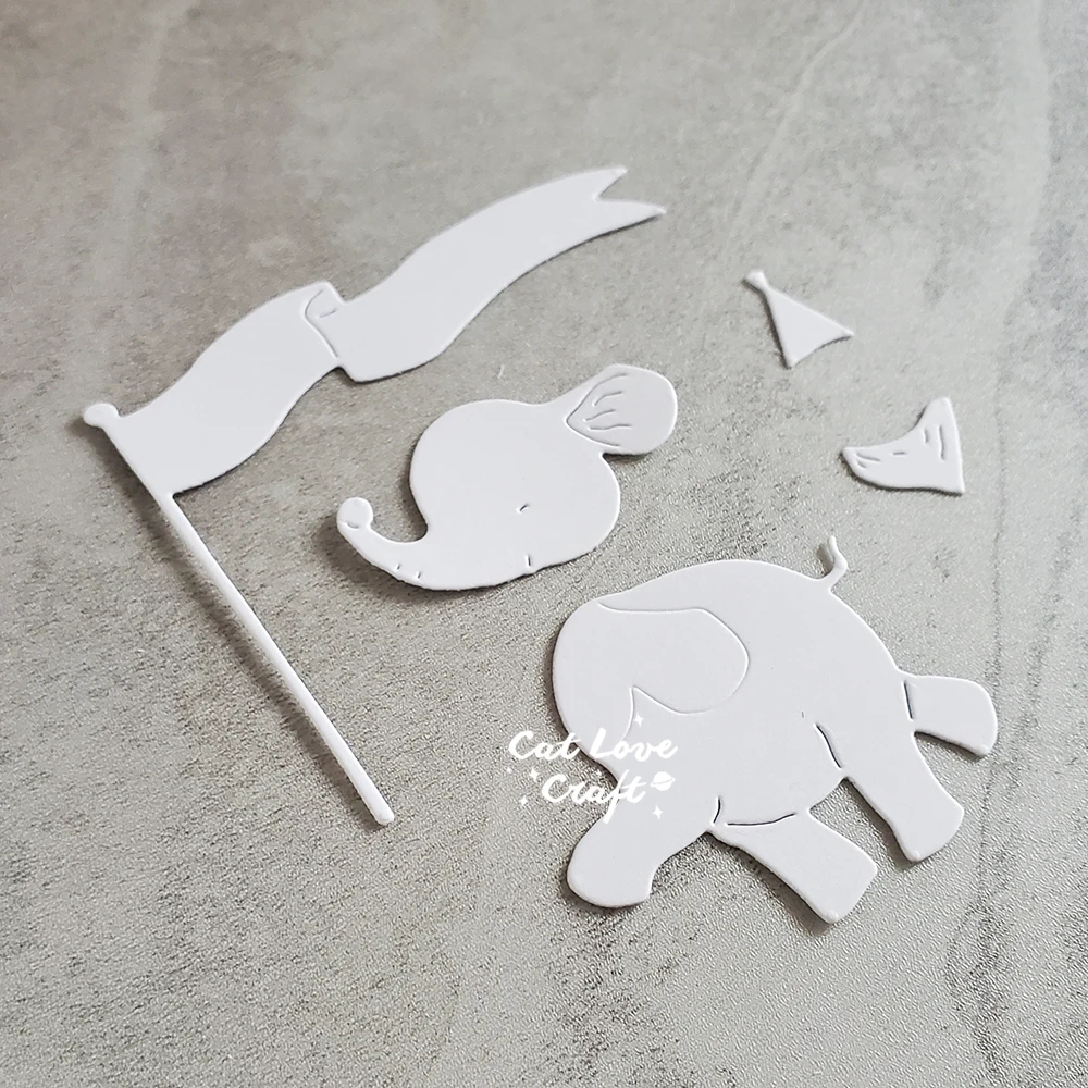 Catlove Elephant Acrobatic Metal Cutting Dies Scrapbooking Mold Knife Stencil Die Cuts Card Making DIY Craft Embossing New Dies