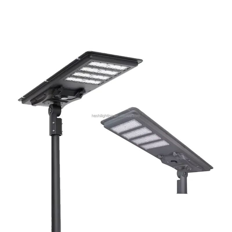 400W All in One Solar Street Light for Rural Road Parking Lot with 6V 80W Mono Solar Panel 3.2V 45AH Battery HY08