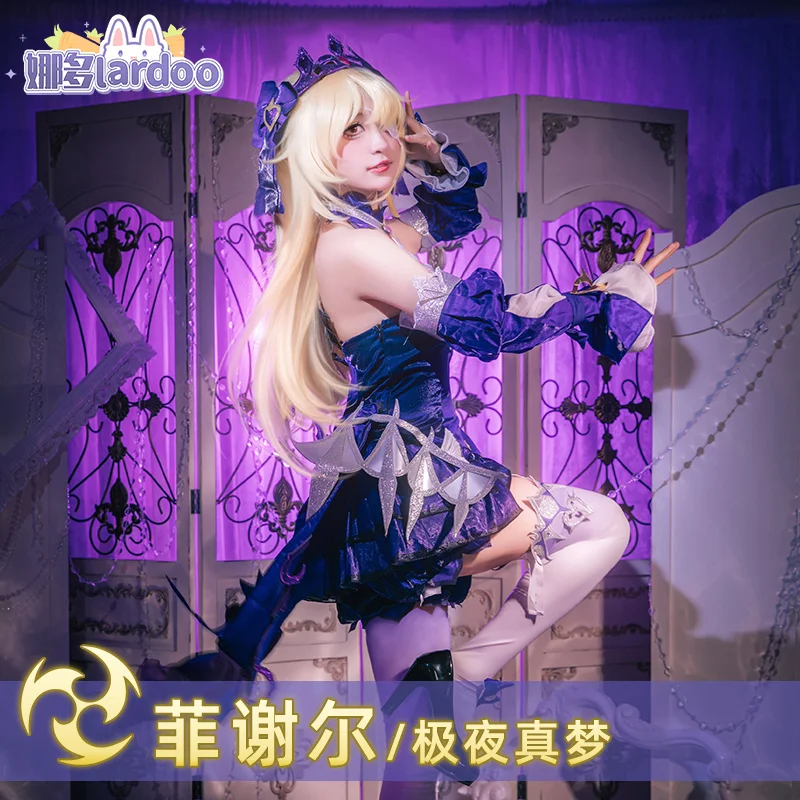 Nado Genshin Impact Cos Fisher Polar Night Real Dream Skin Imperial Daughter Cosplay Dress Game Animation Clothing Woman