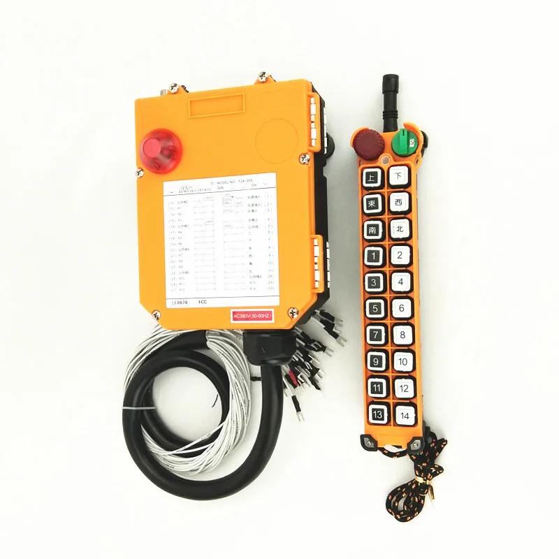 F24-20S Industrial Radio Crane Remote Control Wireless Controller 20 Single Speed 36V 220V 380V for Hoist