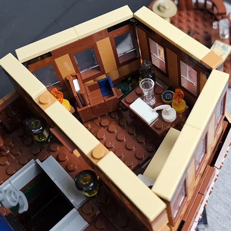 1891개 MOC 폐선 나무집 대체 조립 모델 블록 DIY 장난감 아이디어 교육용 크리스마스 선물 어린이 생일 선물