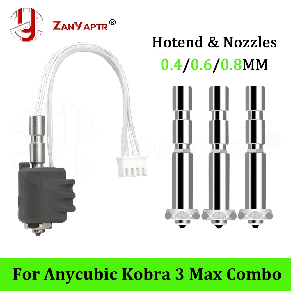 

Hotend For Anycubic Kobra 3 Max Ceramic Hotend Integrated hardened steel nozzle Thermistor Heating component 3d printer