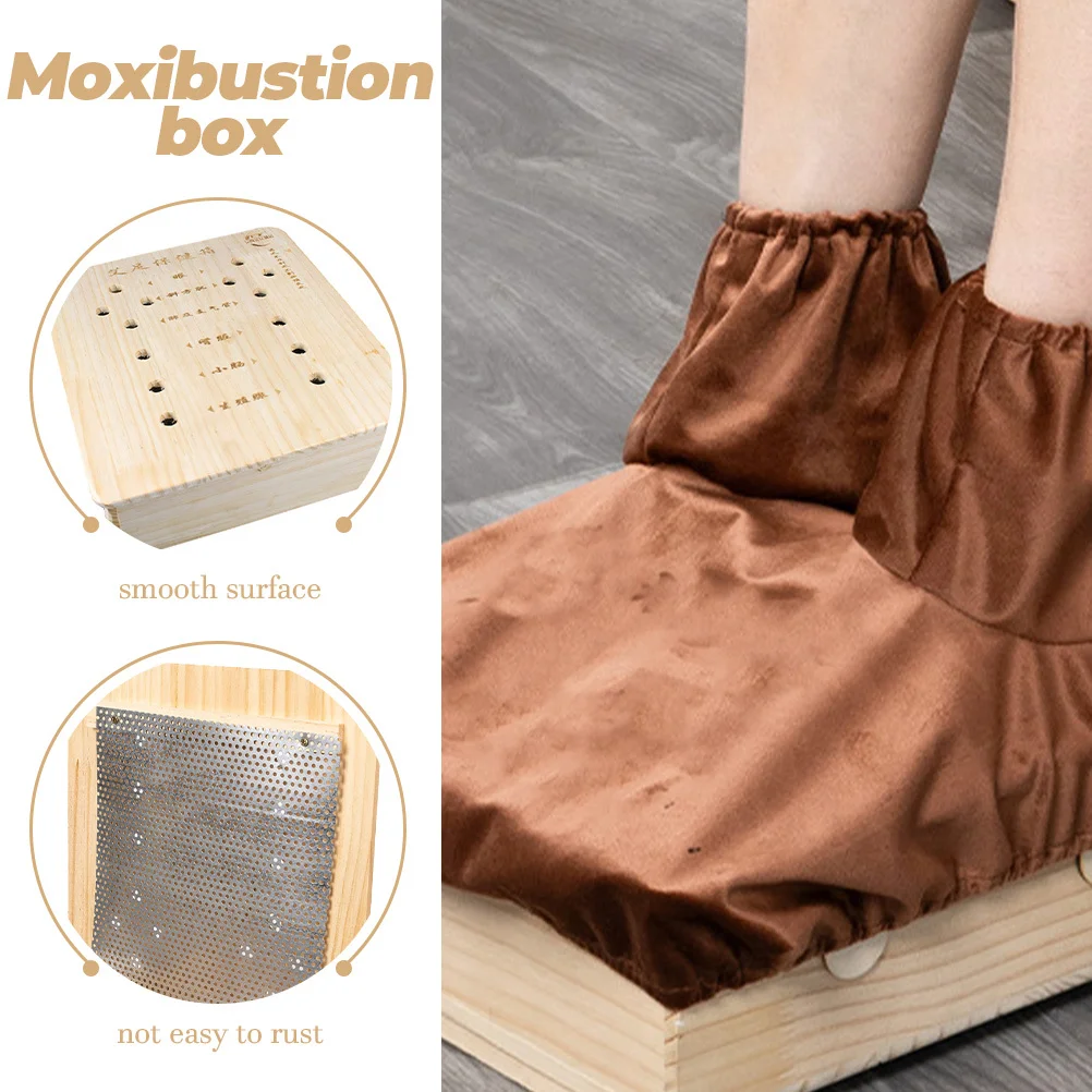 

Деревянная коробка для прижигания, портативный традиционный китайский держатель для моксы из цельного дерева, прочный горшок для прижигания ног, чехол для горелки мокса