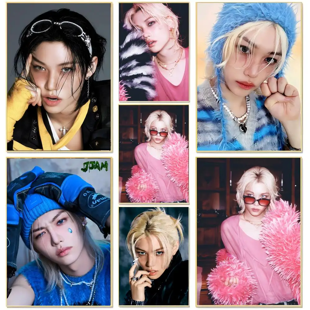 kpop idol performer F-Felix Lee Poster Living Room Bedroom Decorative Print Unframed Decor