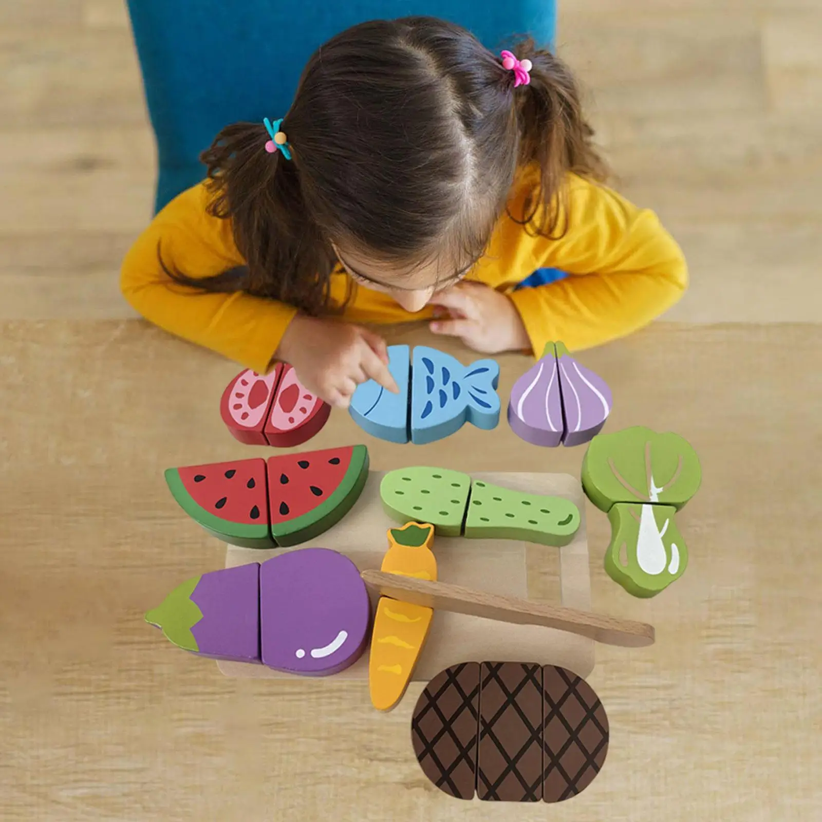 Drewniane zabawki do zabawy w jedzenie dla chłopców i dziewczynek na Dzień Dziecka